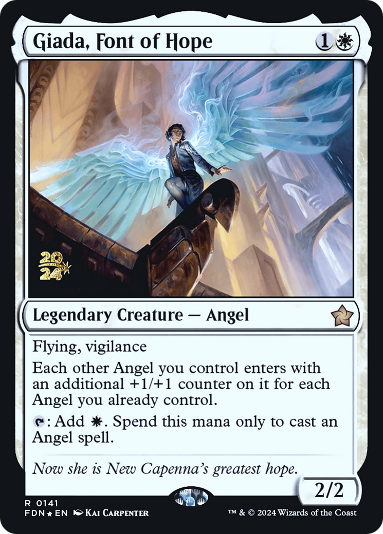 Giada, Font of Hope (PRE-141S) - Foundations Promos Foil - Premium MTG Single from Wizards of the Coast - Just $0.59! Shop now at Game Crave Tournament Store