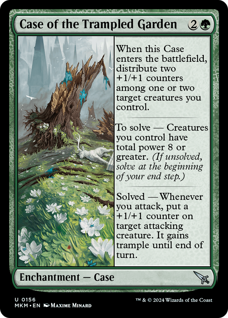 Case of the Trampled Garden (MKM-156) - Murders at Karlov Manor Foil - Premium MTG Single from Wizards of the Coast - Just $0.25! Shop now at Game Crave Tournament Store