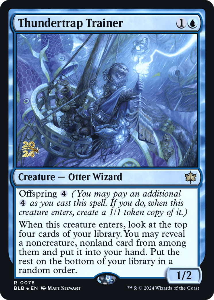 Thundertrap Trainer (PBLB-78S) - Bloomburrow Promos Foil - Premium MTG Single from Wizards of the Coast - Just $1.35! Shop now at Game Crave Tournament Store