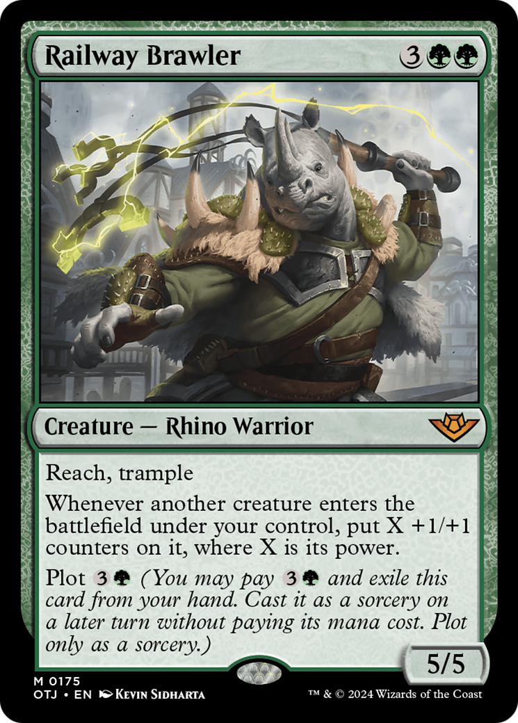 Railway Brawler (OTJ-175) - Outlaws of Thunder Junction - Premium MTG Single from Wizards of the Coast - Just $4.70! Shop now at Game Crave Tournament Store