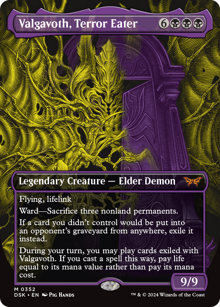 Valgavoth, Terror Eater (DSK-352) - Duskmourn: House of Horror (Borderless) - Premium MTG Single from Wizards of the Coast - Just $12.04! Shop now at Game Crave Tournament Store