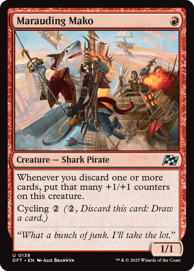 Marauding Mako (DFT-138) - Aetherdrift Foil - Premium MTG Single from Wizards of the Coast - Just $0.46! Shop now at Game Crave Tournament Store