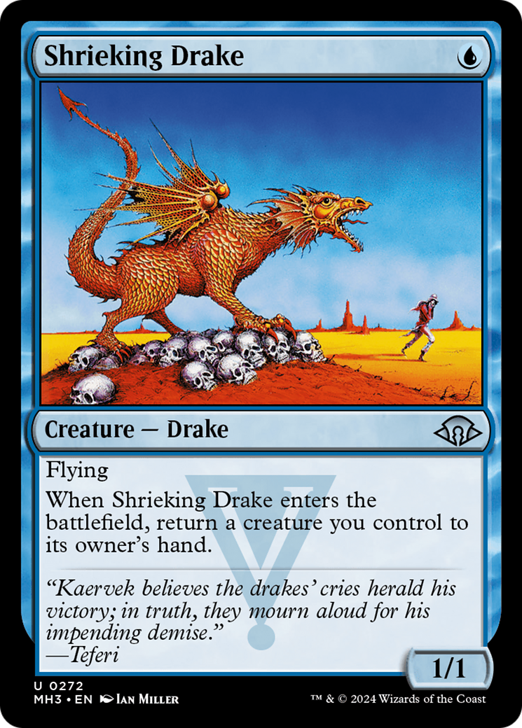 Shrieking Drake (MH3-272) - Modern Horizons 3 Foil - Premium MTG Single from Wizards of the Coast - Just $0.26! Shop now at Game Crave Tournament Store