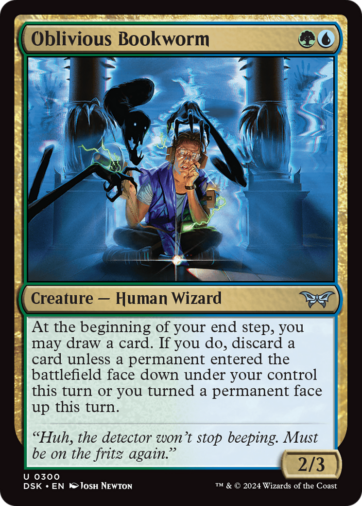 Oblivious Bookworm (DSK-300) - Duskmourn: House of Horror Foil - Premium MTG Single from Wizards of the Coast - Just $0.25! Shop now at Game Crave Tournament Store