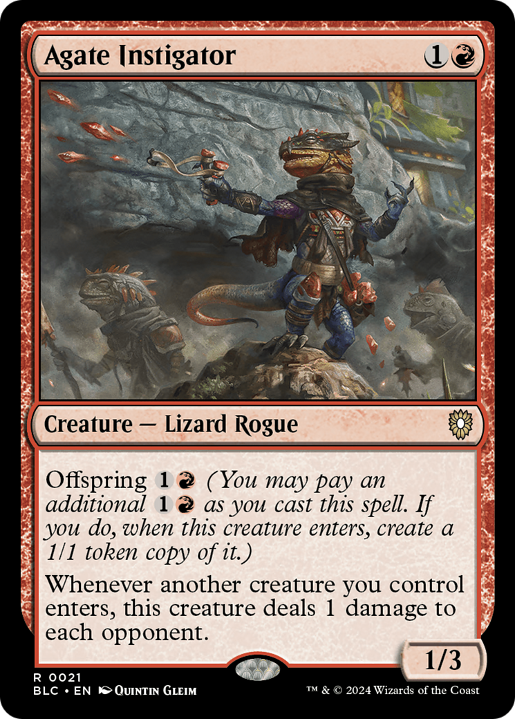 Agate Instigator (BLC-021) - Bloomburrow Commander - Premium MTG Single from Wizards of the Coast - Just $7.78! Shop now at Game Crave Tournament Store