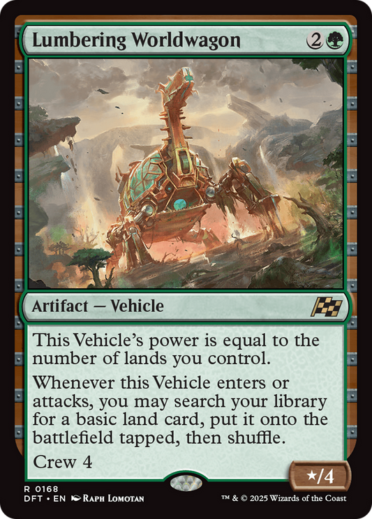 Lumbering Worldwagon (DFT-168) - Aetherdrift - Premium MTG Single from Wizards of the Coast - Just $0.11! Shop now at Game Crave Tournament Store