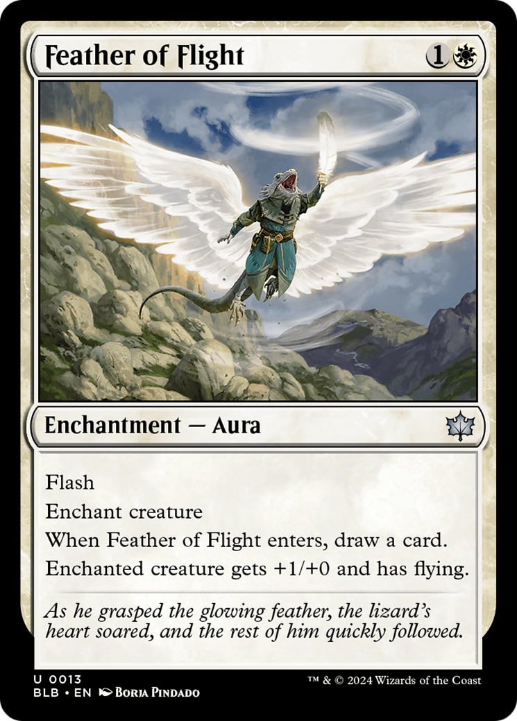 Feather of Flight (BLB-013) - Bloomburrow - Premium MTG Single from Wizards of the Coast - Just $0.25! Shop now at Game Crave Tournament Store