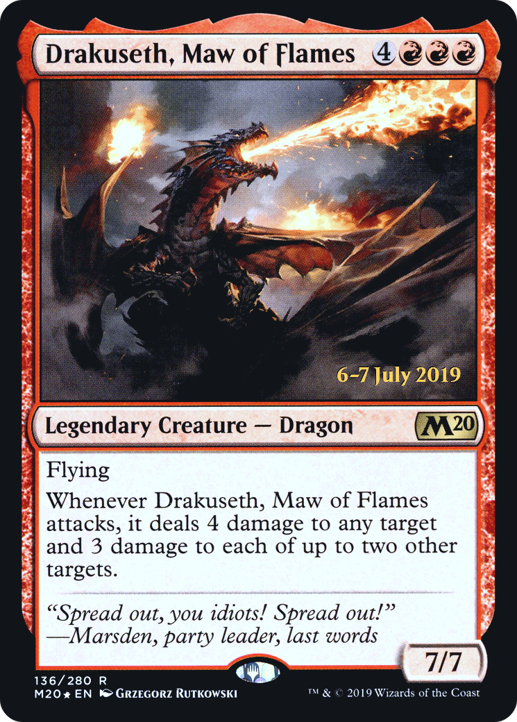 Drakuseth, Maw of Flames (PM20-136S) - Core Set 2020 Promos Foil