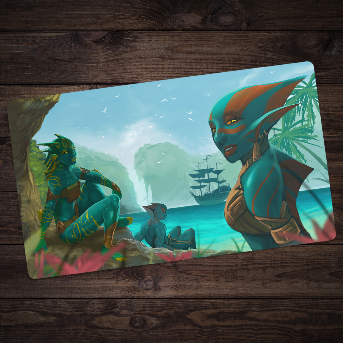 Tropical Merfolk Playmat - Premium Playmat from Inked Gaming - Just $34.99! Shop now at Game Crave Tournament Store