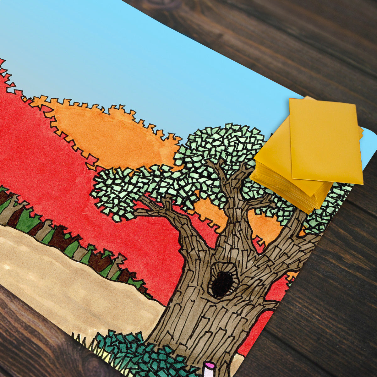 The Red Forest Playmat - Premium Playmat from Inked Gaming - Just $34.99! Shop now at Game Crave Tournament Store