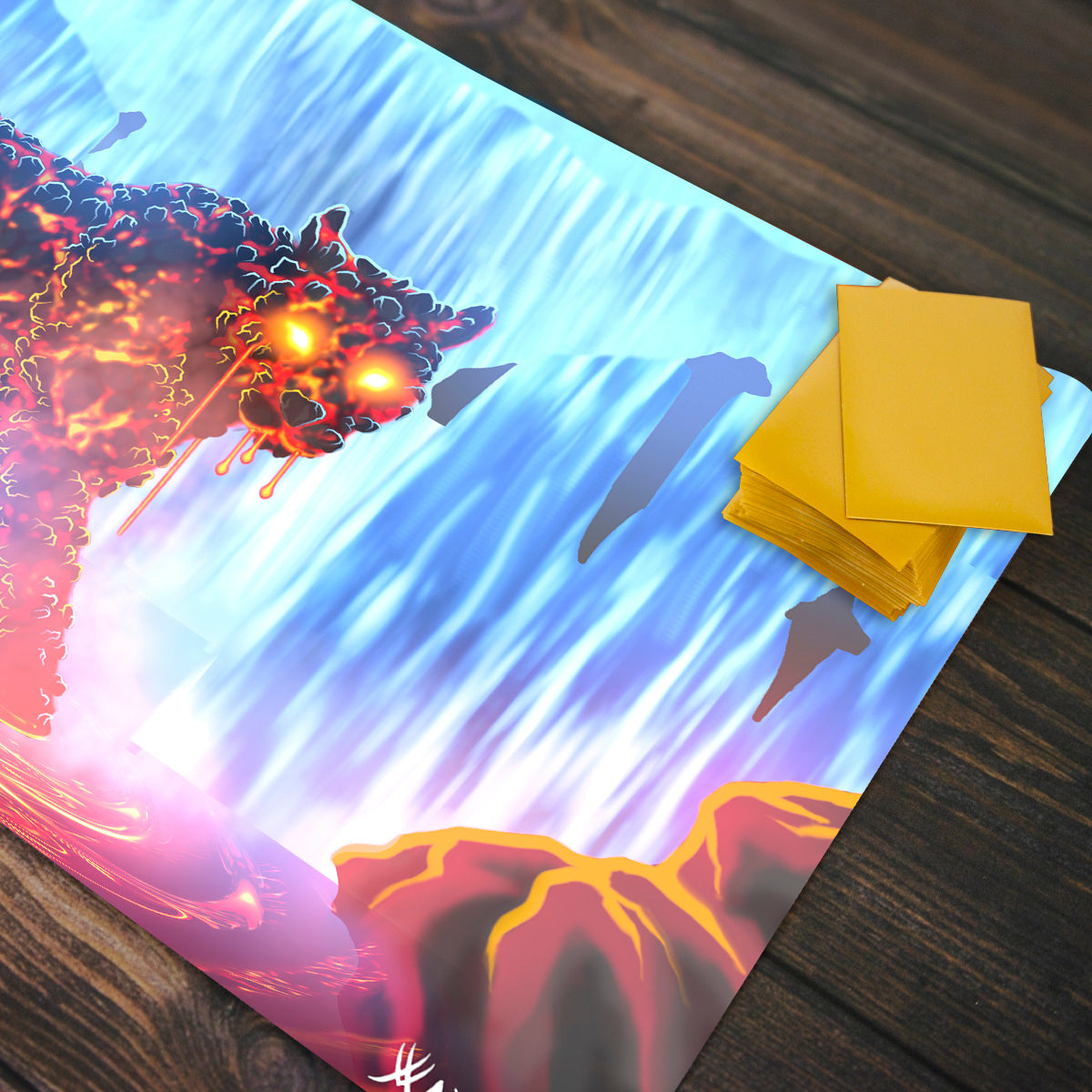 Waterfall Lava Cat Playmat - Premium Playmat from Inked Gaming - Just $34.99! Shop now at Game Crave Tournament Store