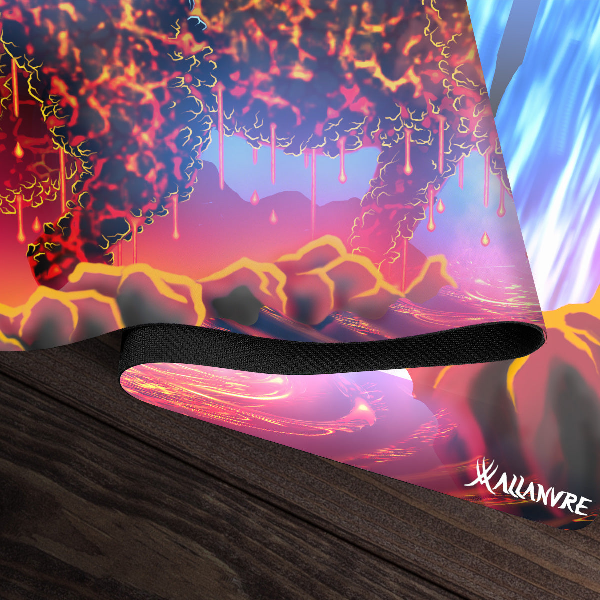 Waterfall Lava Cat Playmat - Premium Playmat from Inked Gaming - Just $34.99! Shop now at Game Crave Tournament Store