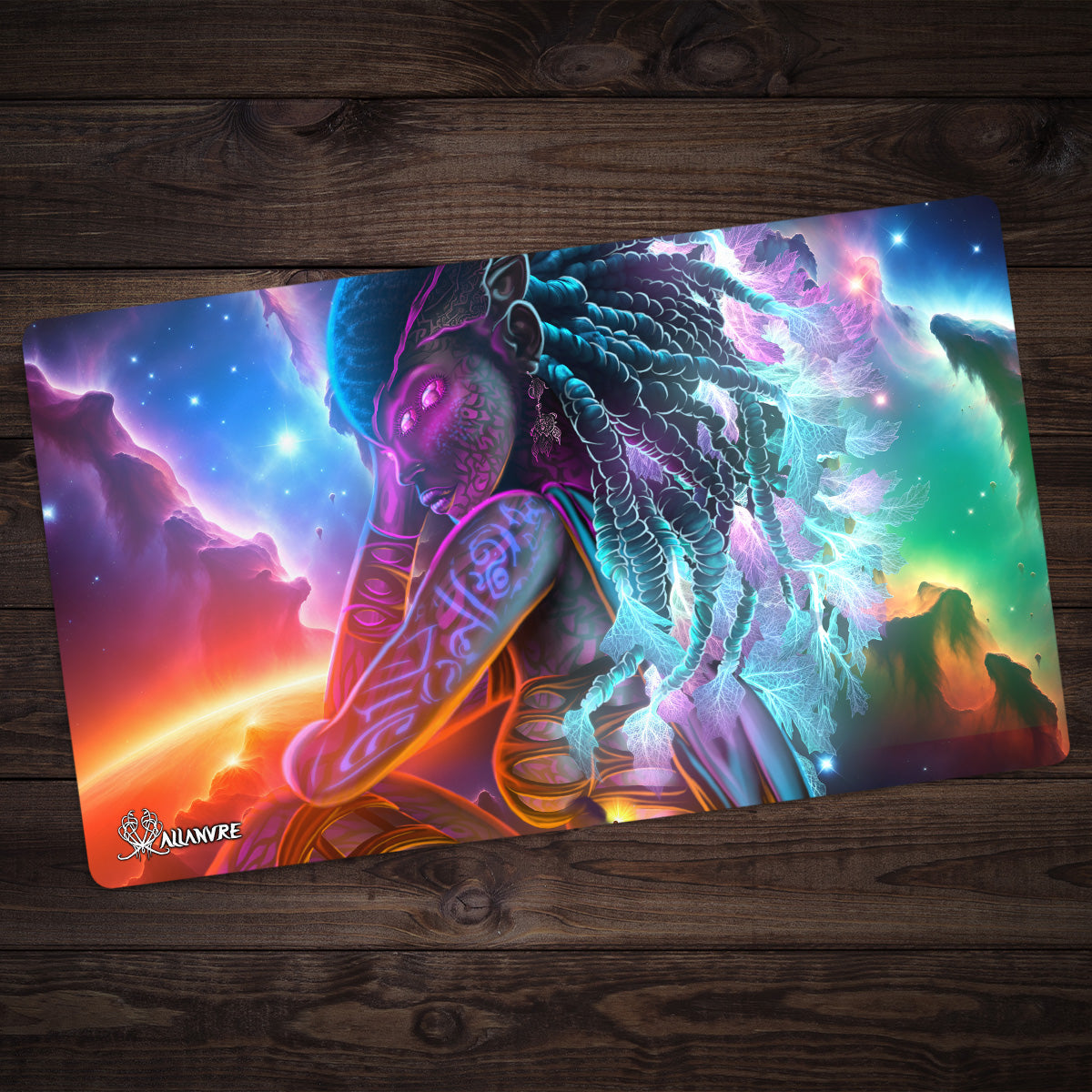 Space Alien Goddess Playmat - Premium Playmat from Inked Gaming - Just $34.99! Shop now at Game Crave Tournament Store