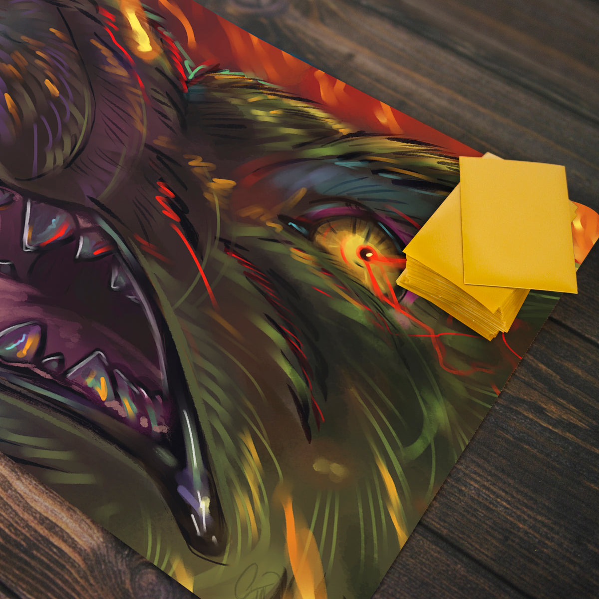World On Fire Playmat - Premium Playmat from Inked Gaming - Just $34.99! Shop now at Game Crave Tournament Store