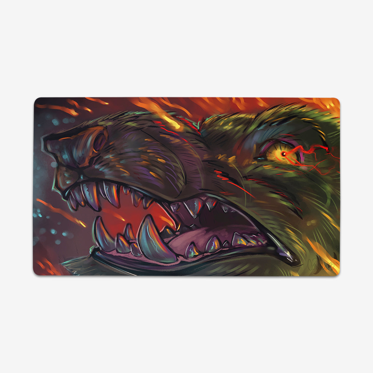 World On Fire Playmat - Premium Playmat from Inked Gaming - Just $34.99! Shop now at Game Crave Tournament Store