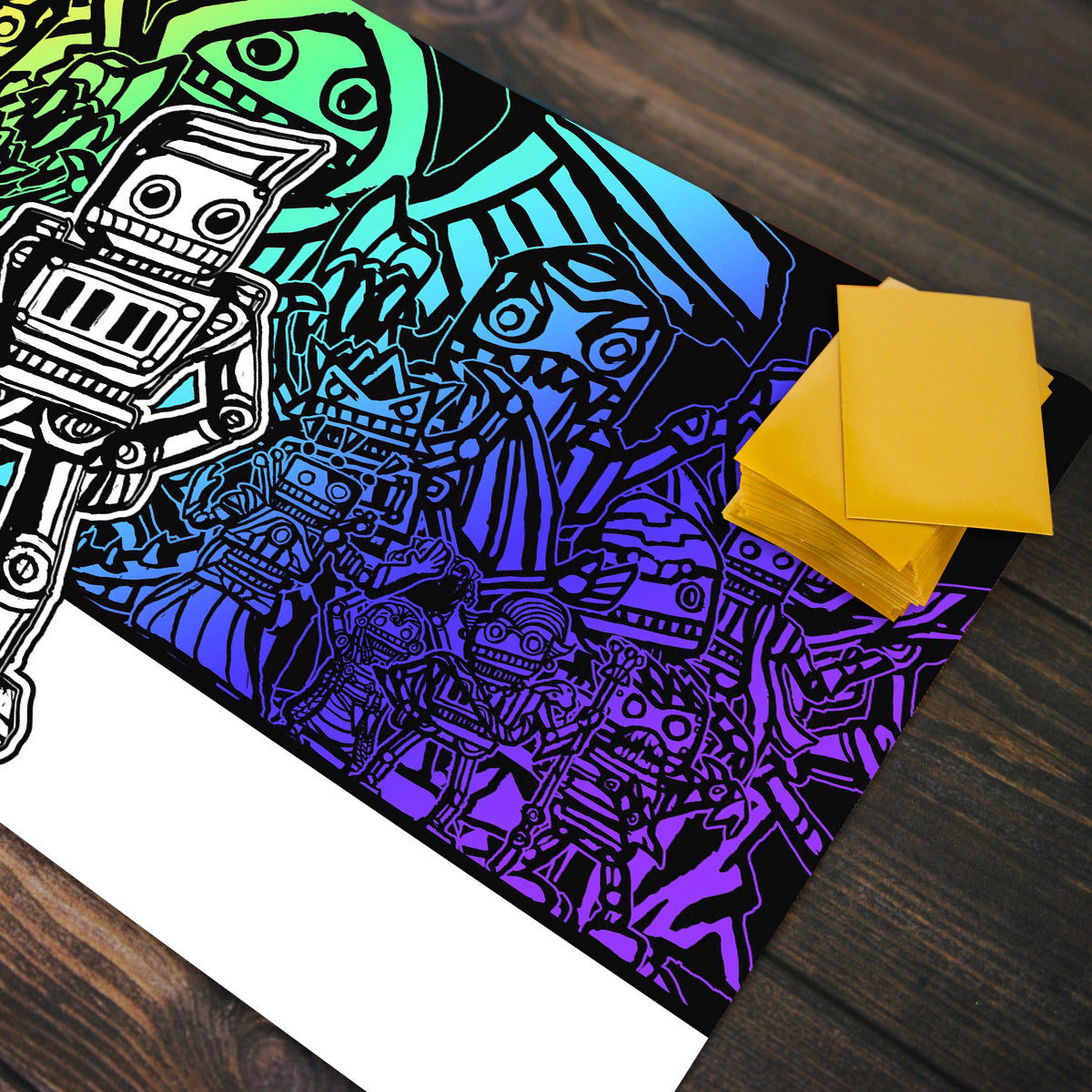 The Robots Playmat - Premium Playmat from Inked Gaming - Just $34.99! Shop now at Game Crave Tournament Store