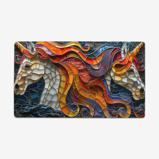 Stained Glass Unicorn Playmat - Premium Playmat from Inked Gaming - Just $34.99! Shop now at Game Crave Tournament Store