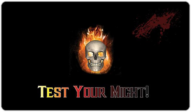 Test your Might Playmat - Premium Playmat from Inked Gaming - Just $34.99! Shop now at Game Crave Tournament Store