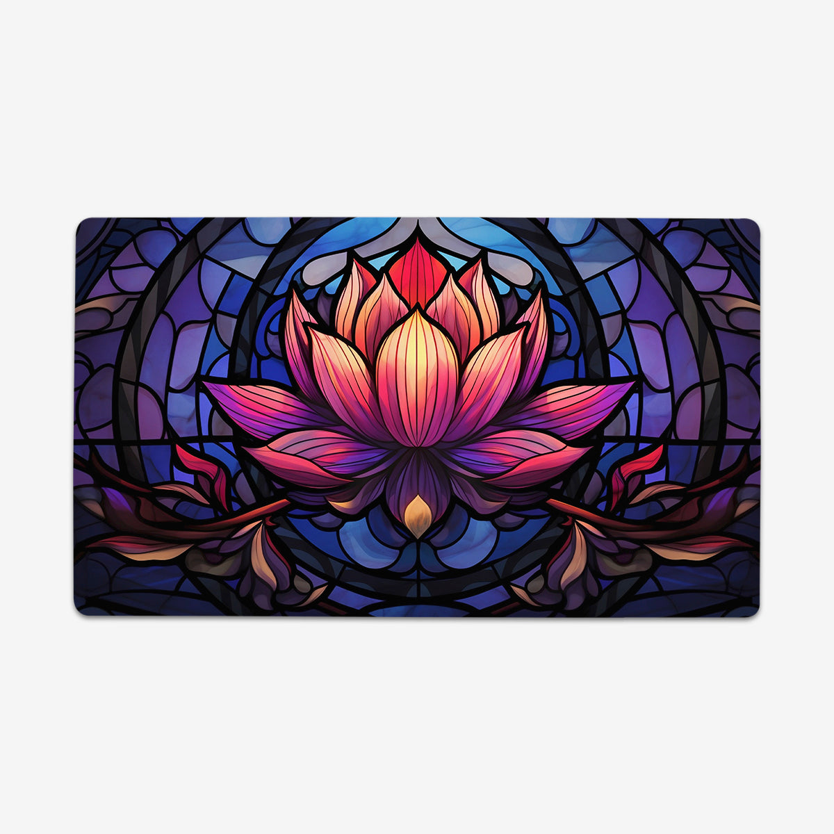 Stained Glass Lotus Playmat - Premium Playmat from Inked Gaming - Just $34.99! Shop now at Game Crave Tournament Store