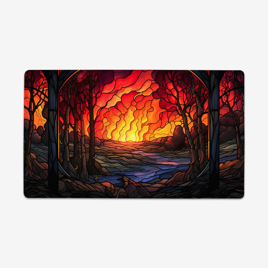 Stained Glass Wildfire Playmat - Premium Playmat from Inked Gaming - Just $34.99! Shop now at Game Crave Tournament Store
