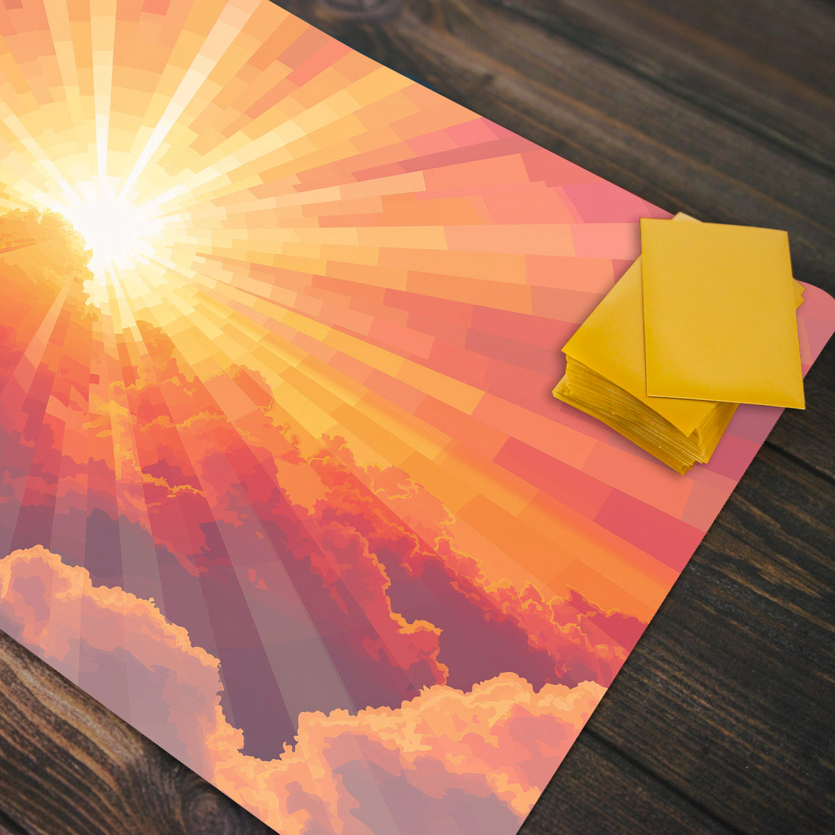 Sunrise Through The Clouds Playmat - Premium Playmat from Inked Gaming - Just $34.99! Shop now at Game Crave Tournament Store