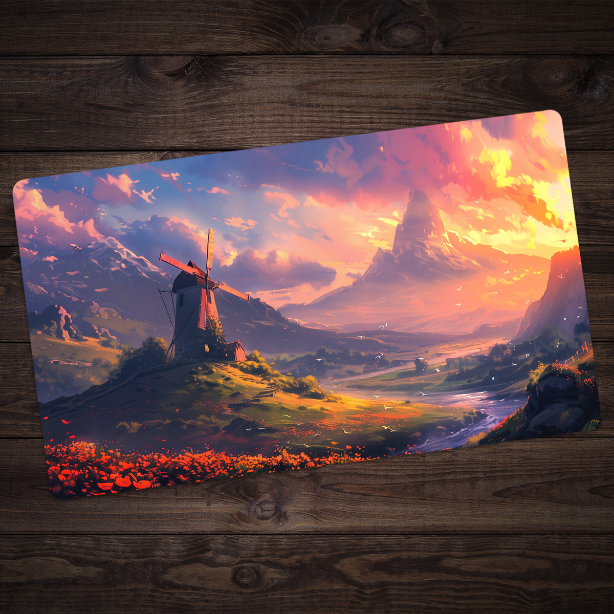 Sunset Windmill Playmat - Premium Playmat from Inked Gaming - Just $34.99! Shop now at Game Crave Tournament Store