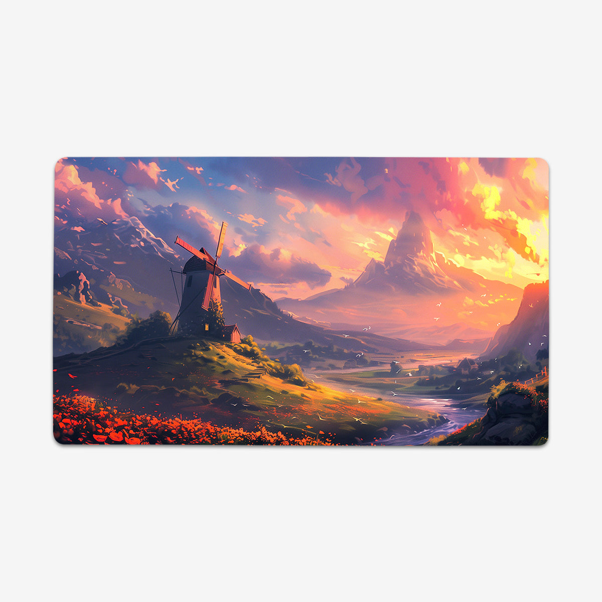 Sunset Windmill Playmat - Premium Playmat from Inked Gaming - Just $34.99! Shop now at Game Crave Tournament Store