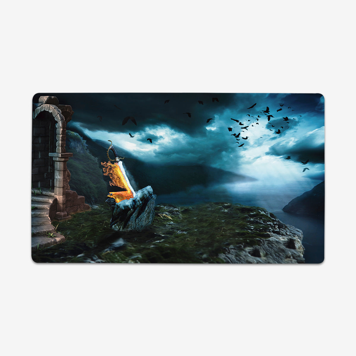 Sword Of Fire And Ice Playmat - Premium Playmat from Inked Gaming - Just $34.99! Shop now at Game Crave Tournament Store