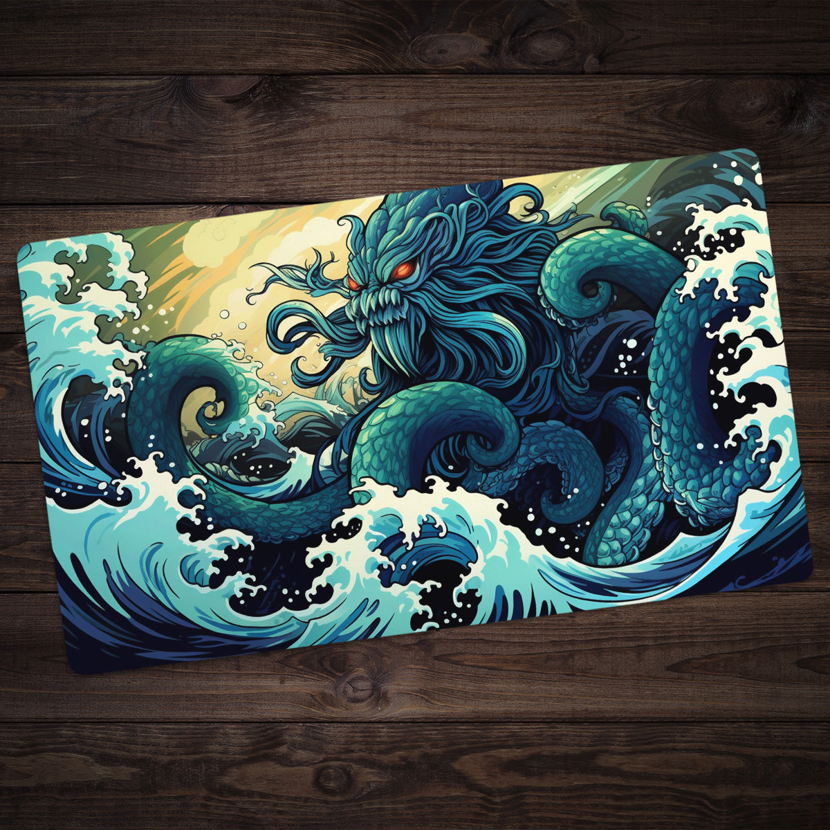 The Old One Among Waves Playmat - Premium Playmat from Inked Gaming - Just $34.99! Shop now at Game Crave Tournament Store