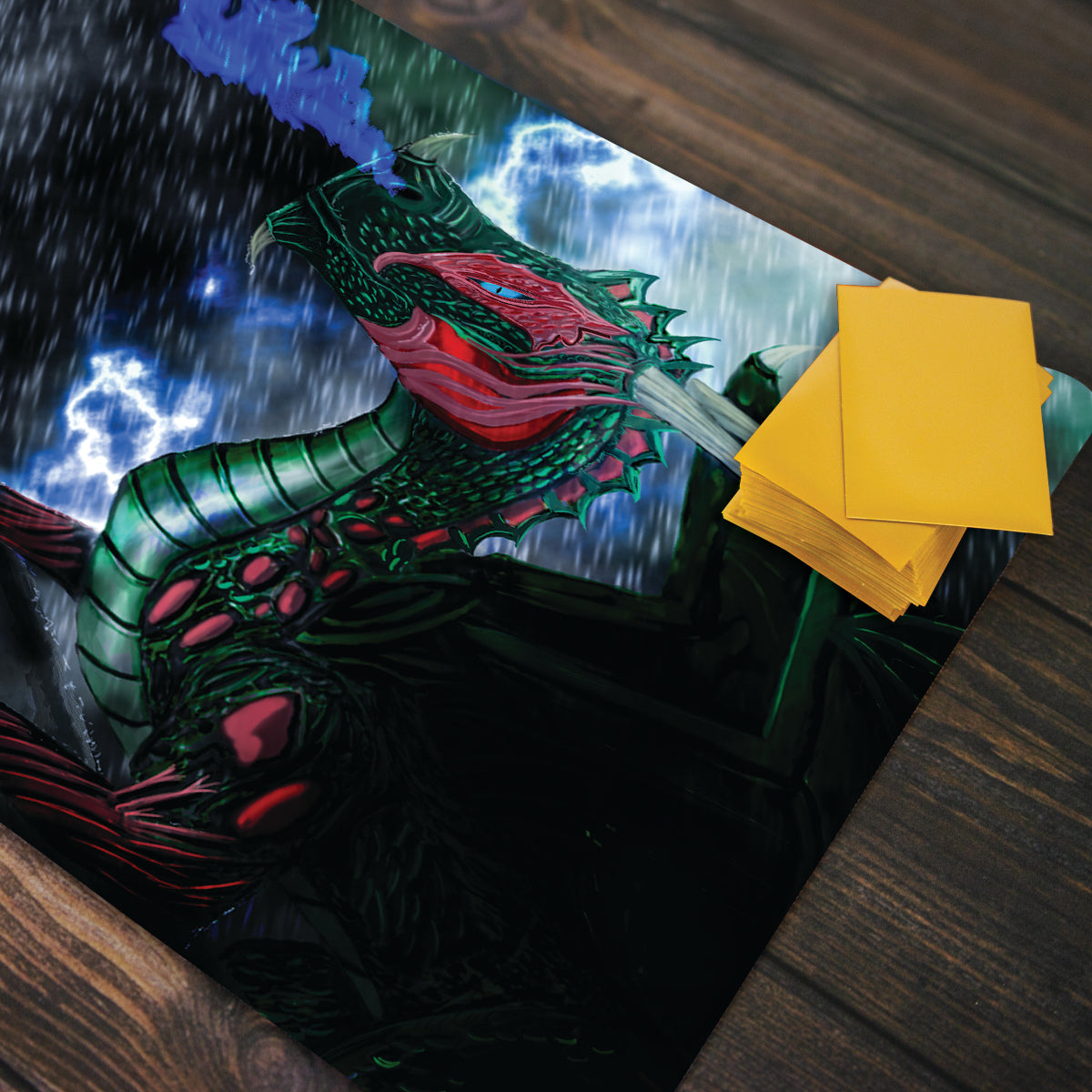 Thunder Storm Dragon Playmat - Premium Playmat from Inked Gaming - Just $34.99! Shop now at Game Crave Tournament Store