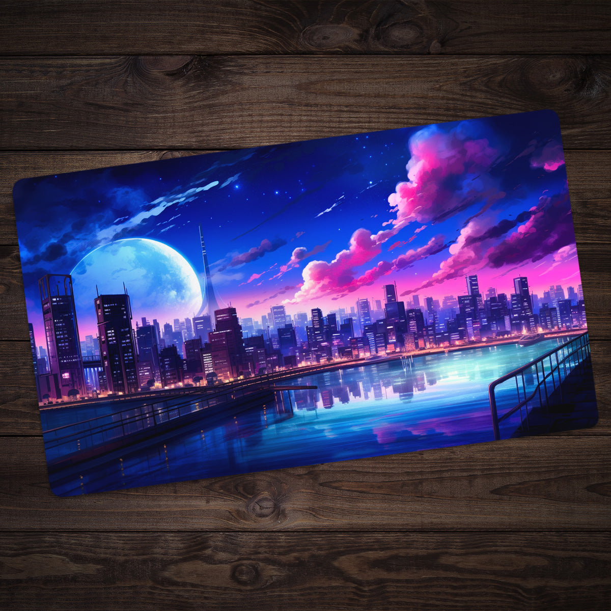 Violet Skyline Playmat - Premium Playmat from Inked Gaming - Just $34.99! Shop now at Game Crave Tournament Store
