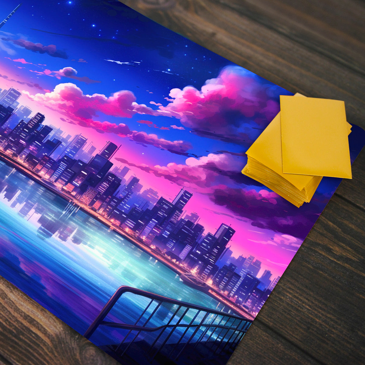 Violet Skyline Playmat - Premium Playmat from Inked Gaming - Just $34.99! Shop now at Game Crave Tournament Store