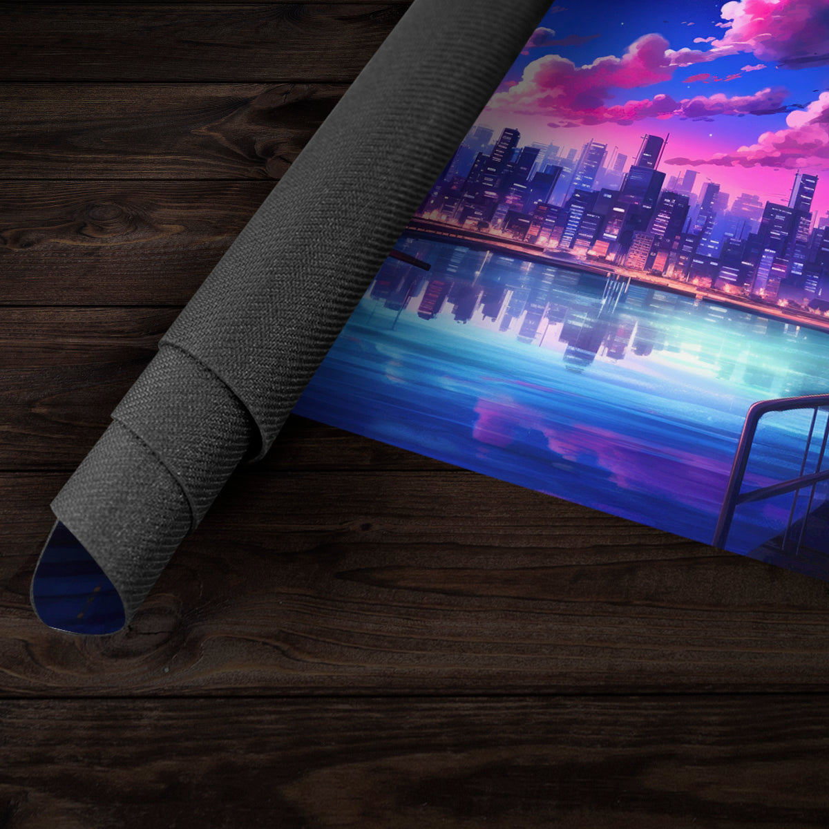 Violet Skyline Playmat - Premium Playmat from Inked Gaming - Just $34.99! Shop now at Game Crave Tournament Store