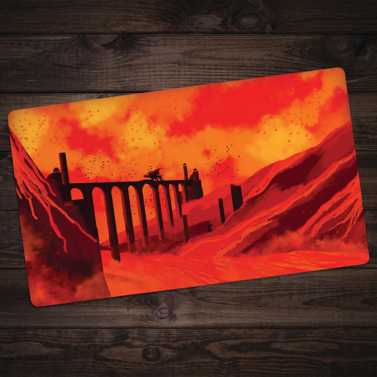 Volcano Fortress Playmat - Premium Playmat from Inked Gaming - Just $34.99! Shop now at Game Crave Tournament Store