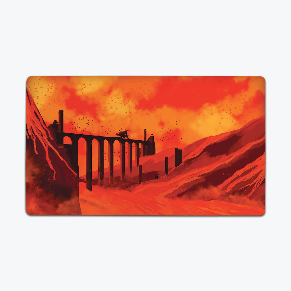 Volcano Fortress Playmat - Premium Playmat from Inked Gaming - Just $34.99! Shop now at Game Crave Tournament Store