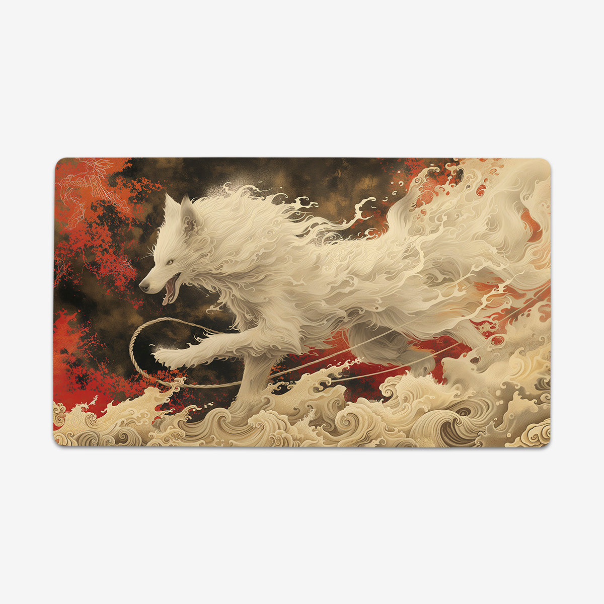 White Fox Spirit Playmat - Premium Playmat from Inked Gaming - Just $34.99! Shop now at Game Crave Tournament Store