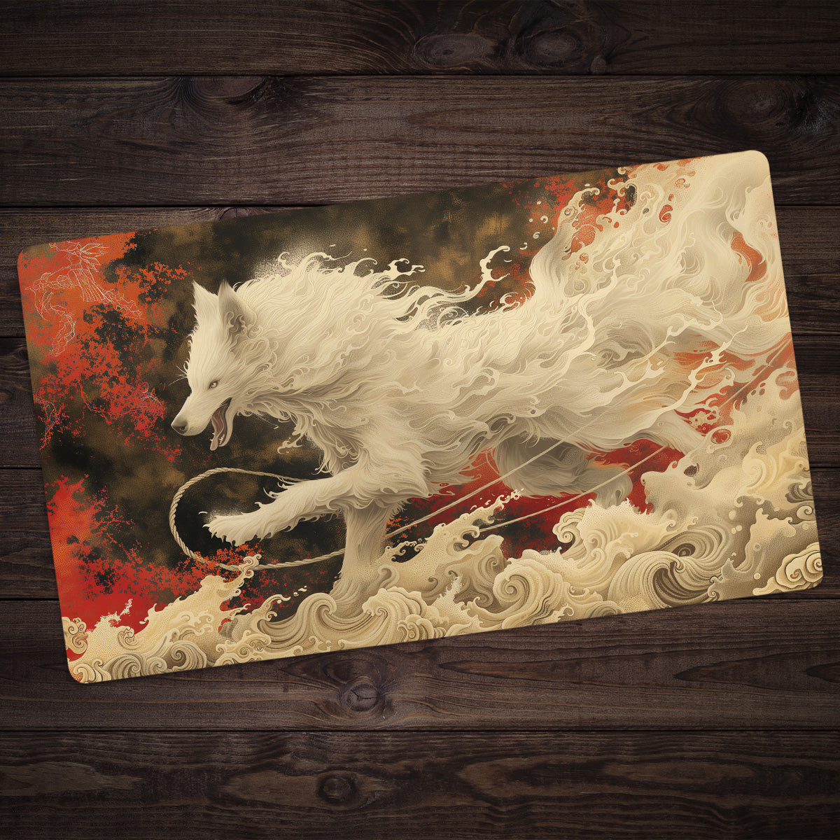 White Fox Spirit Playmat - Premium Playmat from Inked Gaming - Just $34.99! Shop now at Game Crave Tournament Store