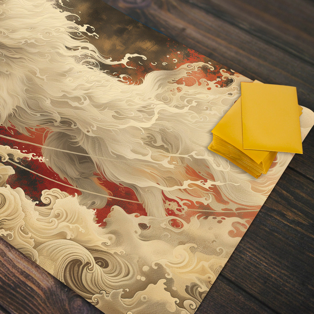 White Fox Spirit Playmat - Premium Playmat from Inked Gaming - Just $34.99! Shop now at Game Crave Tournament Store