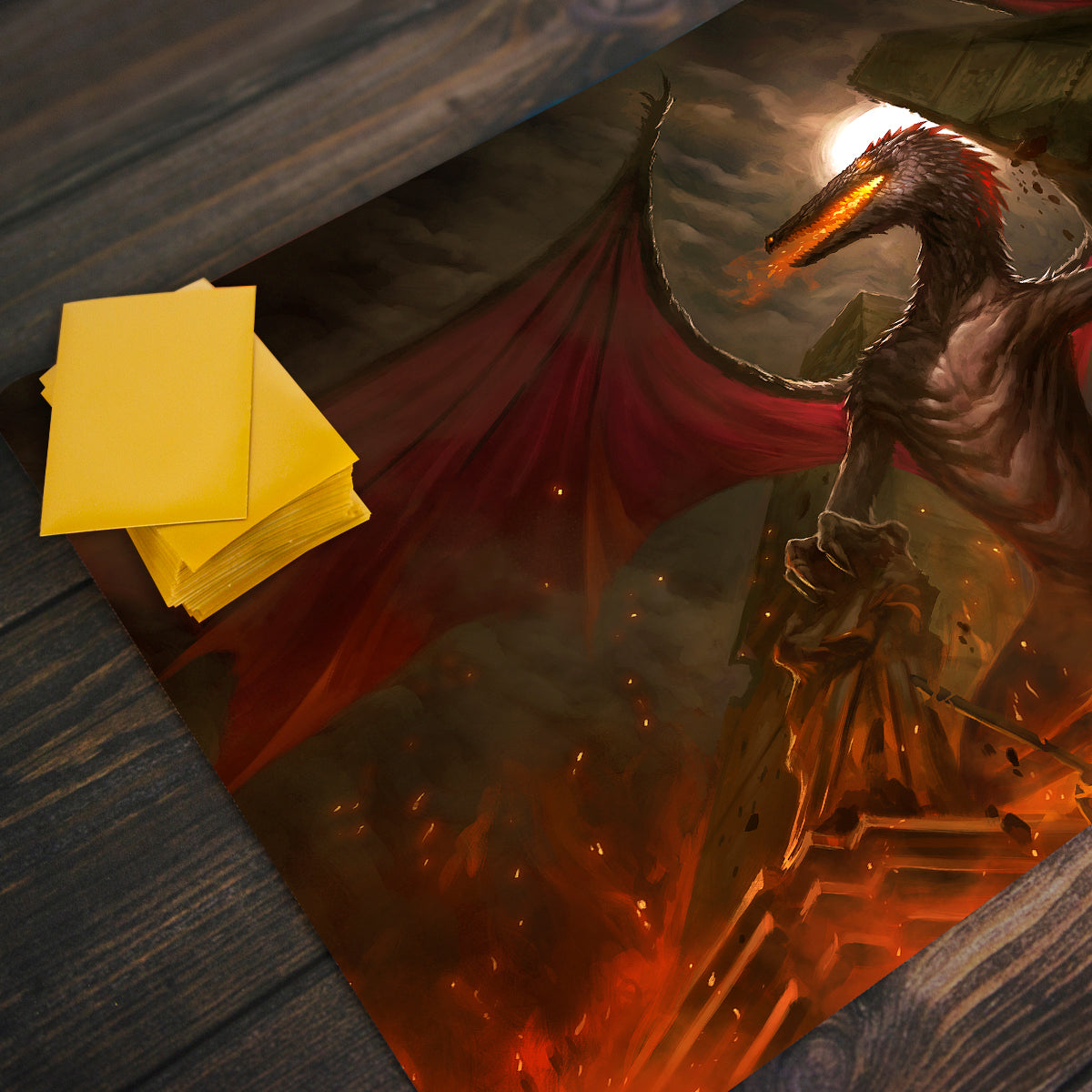 The Fire Dragon Playmat - Premium Playmat from Inked Gaming - Just $34.99! Shop now at Game Crave Tournament Store