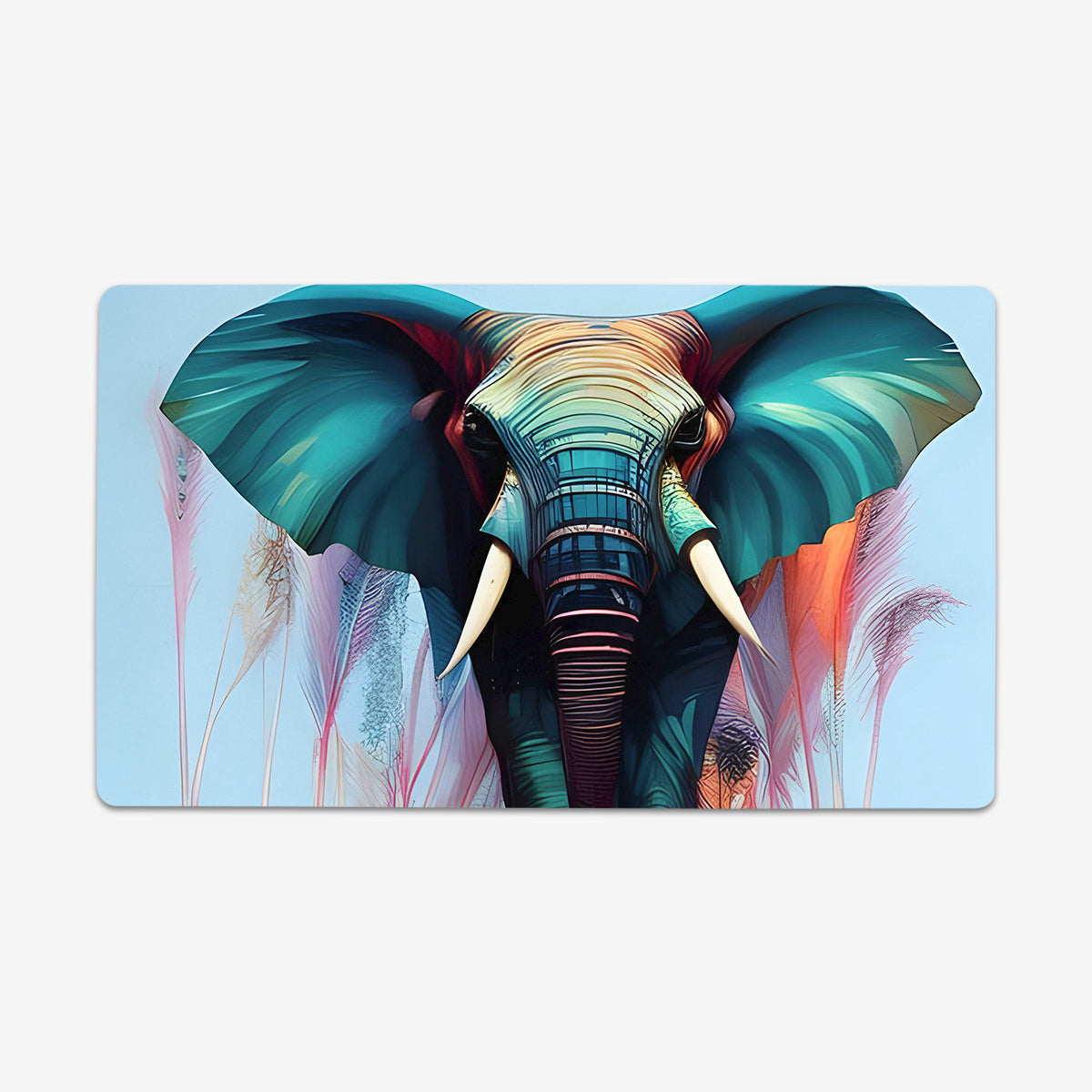 Turquoise Elephant Playmat - Premium Playmat from Inked Gaming - Just $34.99! Shop now at Game Crave Tournament Store