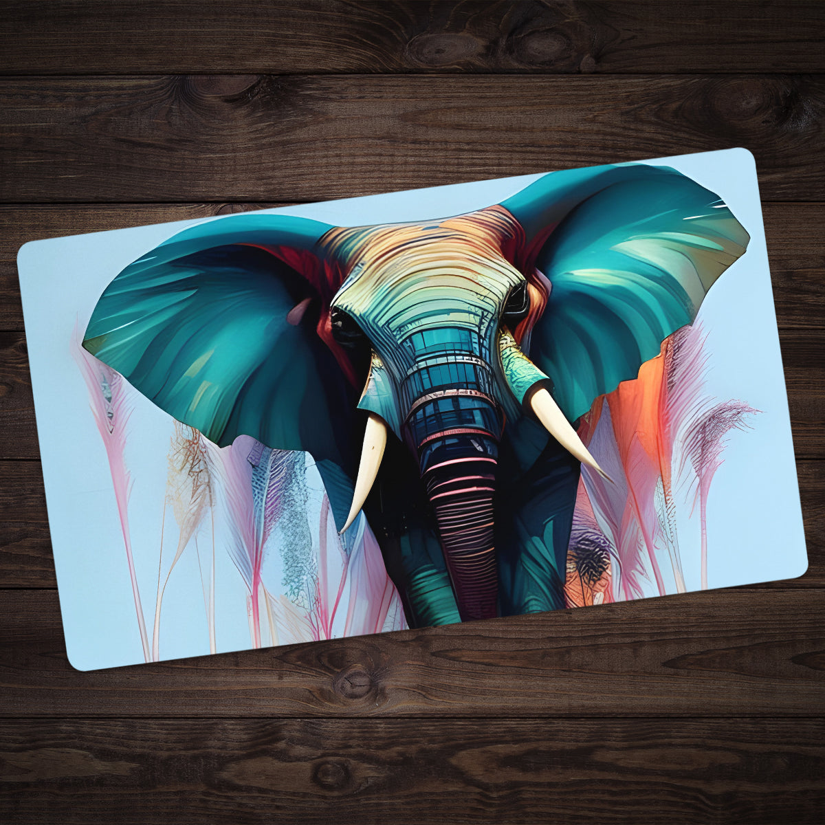 Turquoise Elephant Playmat - Premium Playmat from Inked Gaming - Just $34.99! Shop now at Game Crave Tournament Store