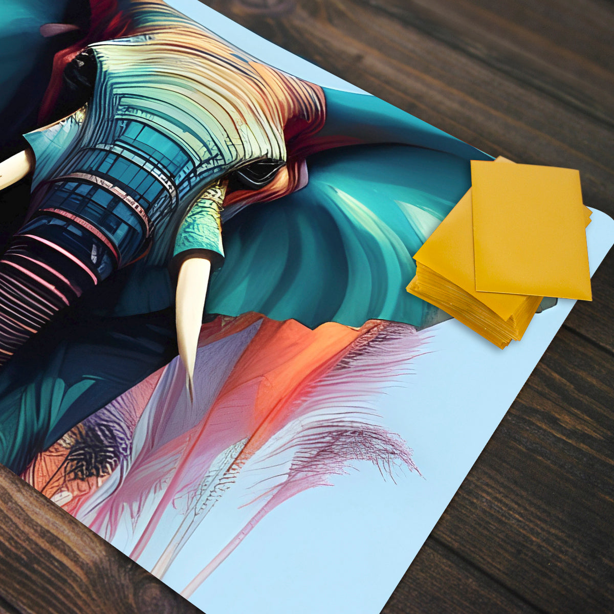 Turquoise Elephant Playmat - Premium Playmat from Inked Gaming - Just $34.99! Shop now at Game Crave Tournament Store