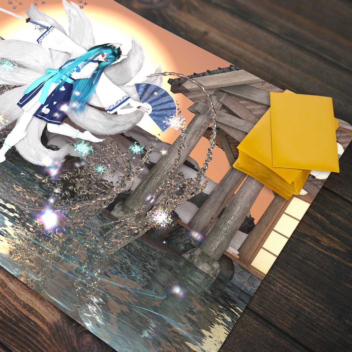 Water Kitsune Playmat - Premium Playmat from Inked Gaming - Just $34.99! Shop now at Game Crave Tournament Store