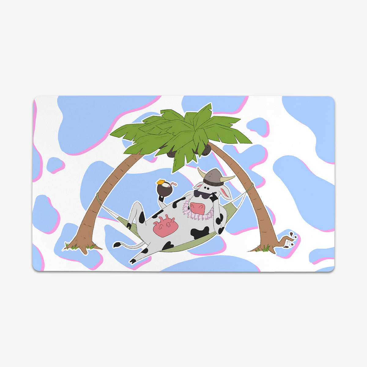 Summer Cow Tiki Gang Playmat - Premium Playmat from Inked Gaming - Just $34.99! Shop now at Game Crave Tournament Store