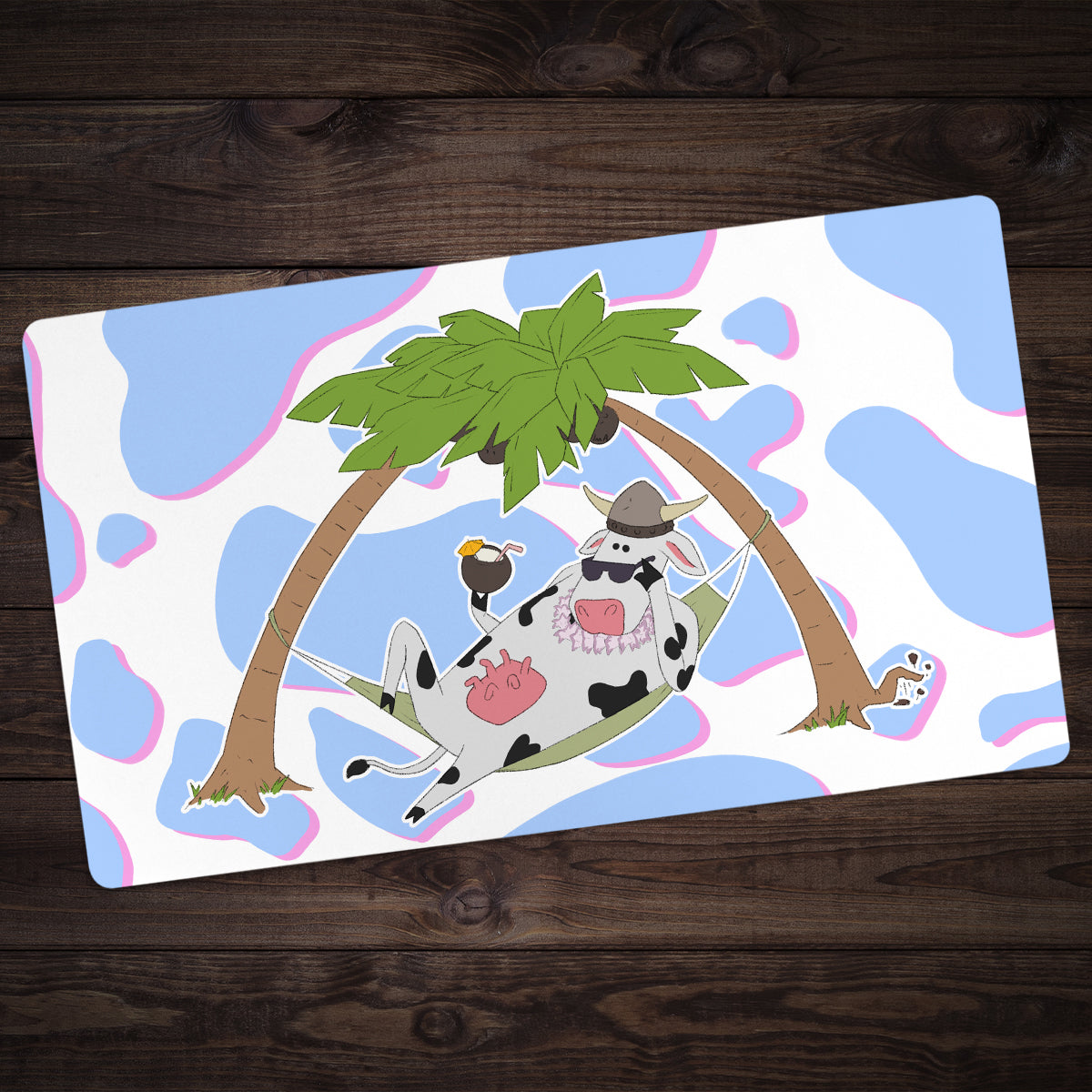 Summer Cow Tiki Gang Playmat - Premium Playmat from Inked Gaming - Just $34.99! Shop now at Game Crave Tournament Store