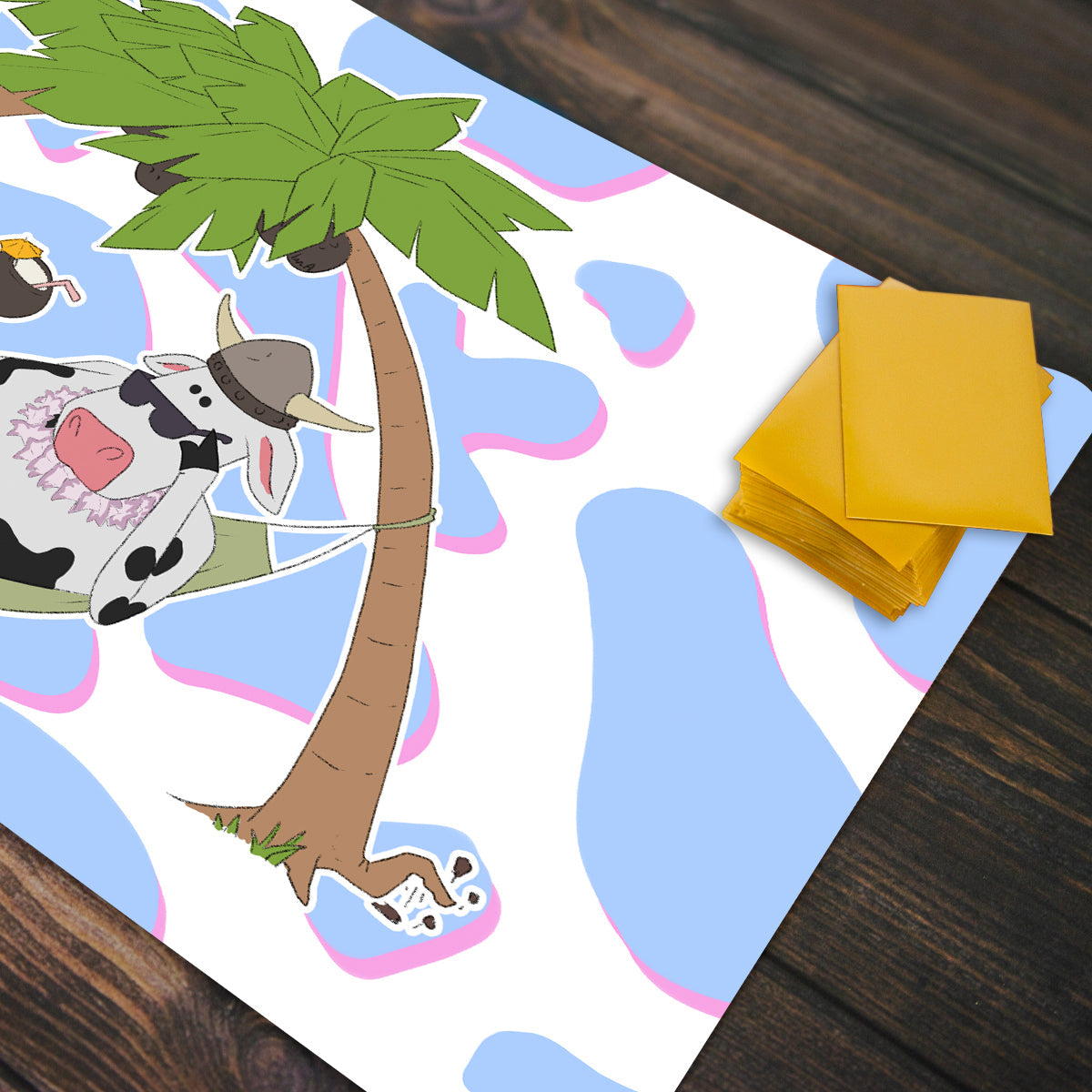 Summer Cow Tiki Gang Playmat - Premium Playmat from Inked Gaming - Just $34.99! Shop now at Game Crave Tournament Store