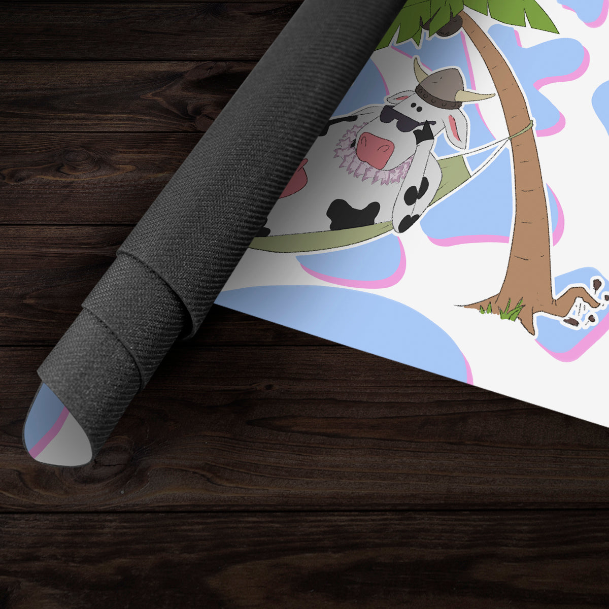 Summer Cow Tiki Gang Playmat - Premium Playmat from Inked Gaming - Just $34.99! Shop now at Game Crave Tournament Store