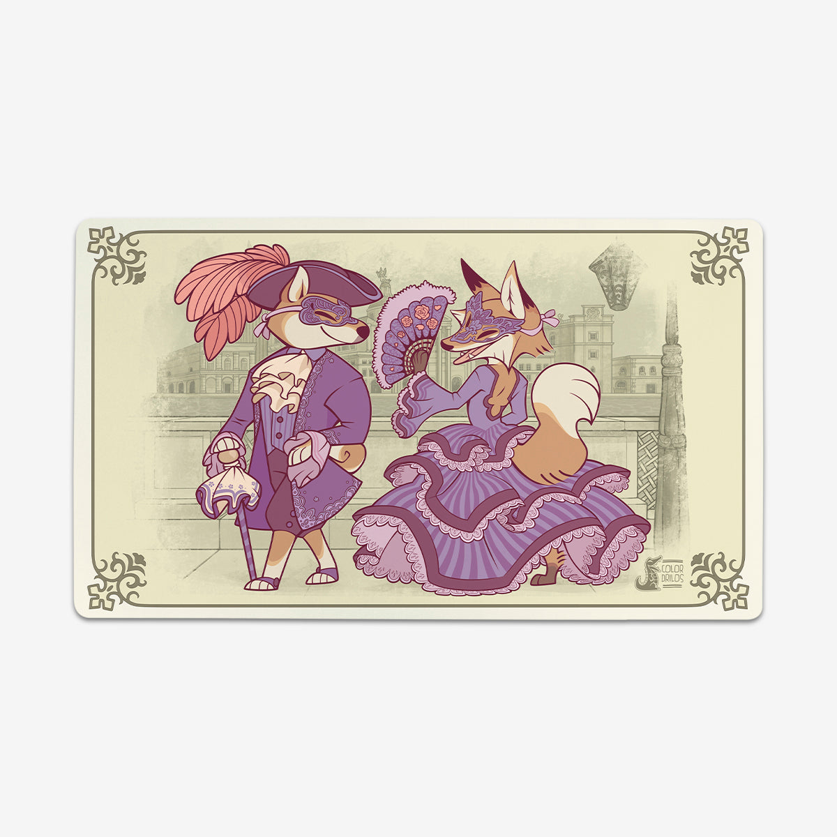 The Shiba and the Fox Playmat - Premium Playmat from Inked Gaming - Just $34.99! Shop now at Game Crave Tournament Store