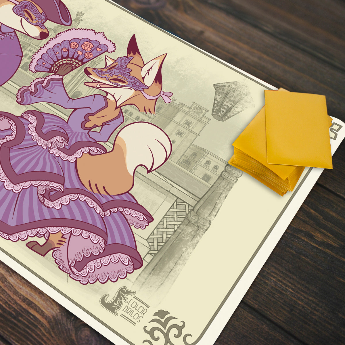 The Shiba and the Fox Playmat - Premium Playmat from Inked Gaming - Just $34.99! Shop now at Game Crave Tournament Store