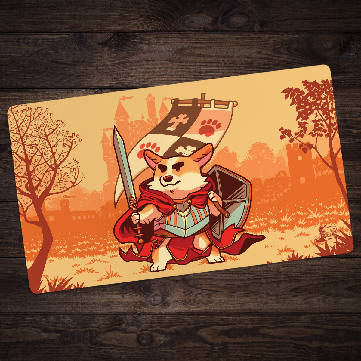 Warrior Corgi Playmat - Premium Playmat from Inked Gaming - Just $34.99! Shop now at Game Crave Tournament Store